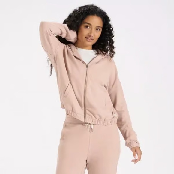 Vuori Women’s Laguna Zip Up Hoodie in Beige Size L Loungewear Sweatshirt - Picture 1 of 7